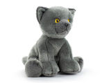 CATS Pisica albastră de Rusia jucărie de pluș realistă 28cm