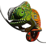 EUGY Chameleon 3D kartonová skládačka
