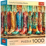 Trefl Puzzle 1000 USA Collection: Bunte Cowboy-Stiefel