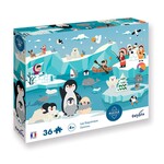 SENTOSPHERE Puzzle pentru copii cu poster Eschimoși 36 piese