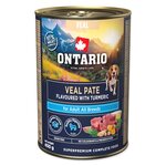Konzerva Ontario Adult teľacie paté s príchuťou kurkumy 400g