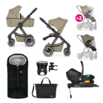 PETITE&amp;MARS Kombinált babakocsi ICON 2in1 Mossy Green XXL AIR + Core Pro i-Size Black Grey
