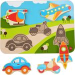 Lucy &amp; Leo 229 Dopravné prostriedky - drevené vkladacie puzzle 6 dielov