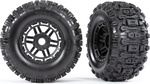 Traxxas koleso 2.8/3.6", disk čierny, pneu Sledgehammer (2)