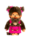 Monchhichi Mončiči mamma con bambino rosa 20cm