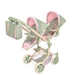 DeCuevas 90868 Passeggino pieghevole per bambole gemelle con borsa Botanic 2026 – 91 cm