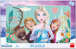 Puzzle Frozen: rodina 15 dielikov doskové
