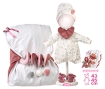 Llorens M740-26 oblečenie pre bábiku bábätko NEW BORN veľkosti 40-42 cm a podložka
