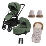 Move Cross 5 Set + Move XL 5 Kinderwagenaufsatz + Geschenke, Rocky Green