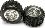 Traxxas Fahrrad 3.8", Disc Split Spoke H14 silber, Reifen Talon (Paar)