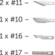 Modelcraft náhradné čepele (2x#11, #10, #16, #17)