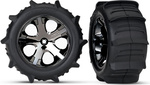 Traxxas kolo 2.8", disk All-Star čierny chróm, pneu Paddle (2)