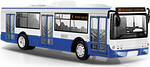 Autobus, ktorý hlási zastávky česky, 28 cm