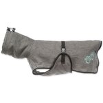Bademantel für Hunde, Frottee, XS: 30 cm, grau