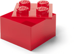 LEGO úložný box 4 s vekom - priehľadná červená