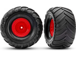 Traxxas kolo 2.0/3.0", platišče rdeče offset 19mm, pnevmatika Terra Groove (par)
