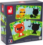 Janod Duonimo Puzzle Nájdi tiene zvieratká 24 ks