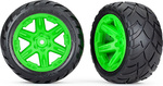 Traxxas koleso 2.8", disk RXT zelený, pneu Anaconda (2WD zadné) (2)