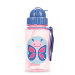 Zooflasche mit Strohhalm-Schmetterling