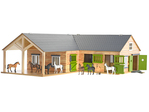 Kids Globe Farming Pferdestall aus Holz 68x77x27cm 1:24 in Schachtel