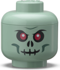 LEGO úložná hlava (mini) - zelený kostlivec