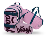 BAAGL SET 3 Skate Rose: zaino, astuccio, borsa sportiva GRS