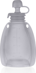 Bolsa de silicona rellenable para comida infantil, Transparent Grey