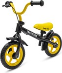 Detský balančný bicykel s brzdou Baby Mix Traveller čierny