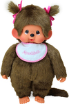Monchhichi Mončiči Mädchen mit zwei Zöpfen 45cm