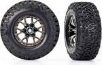 Traxxas koleso 2.2/3.0", disk Raptor R čierny chróm, pneu BFGoodrich T/A KO2 (2) (2WD predný)