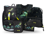 BAAGL SET 5 Airy Traktor: zaino, astuccio, sacca, grembiule, portafoglio GRS