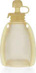 Bolsa de silicona rellenable para comida infantil, Transparent Yellow