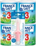 France Lait 3 so železom + DHA od 1 roka 4x400g + Dr. Brown’s Zubná kefka Sloník