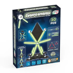 SUPERMAG magnetická stavebnica Glow 30ks