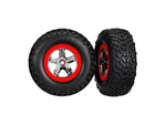 Traxxas koleso 2.2/3.0", disk SCT strieborný-červený, pneu SCT S1 (2)