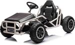 Elektrische Go-Kart SPORT-KART 24V, schwarz, EVA-Räder, Kunstledersitz, 2 x 50W Motor,