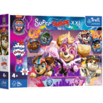 Trefl Puzzle 60 XXL Super Shape - Šťastní psíci / Viacom PAW PATROL: THE MIGHTY MOVIE 2023