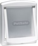 Вратичка PetSafe пластмасова с прозрачен клапан бяла, изрез 28,1x23,7см