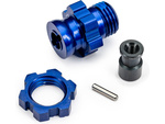 Traxxas náboj kolesa krátky 17mm s drážkami modrý