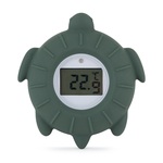 PETITE&amp;MARS Teplomer silikónový digitálny do vody Turtle Terry Misty Green 0m+