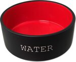 Miska Dog Fantasy keramická WATER čierna/červená 16x6,5cm, 850ml