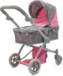 Kočík pre bábiky 2v1 Baby Mix Sophie pink-grey