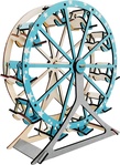 Woodcraft Drevené 3D puzzle Ruské koleso tyrkysové