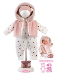 Llorens M844-40 oblečenie pre bábiku bábätko NEW BORN veľkosti 43-45 cm