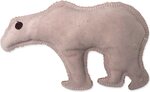 Hračka Dog Fantasy Dura-fused medveď pískací, koža a juta 28cm