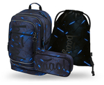 BAAGL SET 3 Cubic Flash: Rucksack, Federmäppchen, Beutel GRS