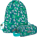 MINECRAFT SET 2 Silber Creeper: Handtuch, Tasche