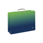 Maletín laminado cuadrado A4 OXY NEXT Ombre Green