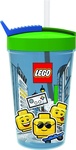 LEGO® ICONIC Boy pohár so slamkou - modrá / zelená