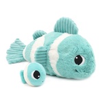 PTIPOTOS Plüschfisch Bigou blau - Mama mit Baby